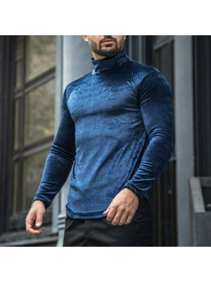 Men's Warm Velvet Slim Fit Casual Long Sleeve T-Shirt