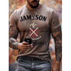 Mens Jameson Irish Whiskey Printed Casual T-Shirt