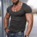 Men's Slim Low Neck Casual Sports Short Sleeve T-Shirt