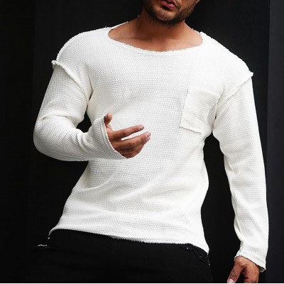 Men's Plain Classic Bottoming Simple Long-sleeved T-shirt