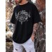 Satanic Goat Print Graphic T-shirt