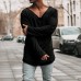 Men's Breathable Long Sleeve Wide Collar Long Sleeve Casual T-Shirt