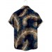 Men's Casual Printed Lapel Short Sleeve Shirt 85014017M