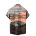 Men's Casual Lapel Printed Short Sleeve Shirt 21860835M