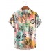 Men's Hawaiian Printed Lapel Short Sleeve Shirt 05011864M